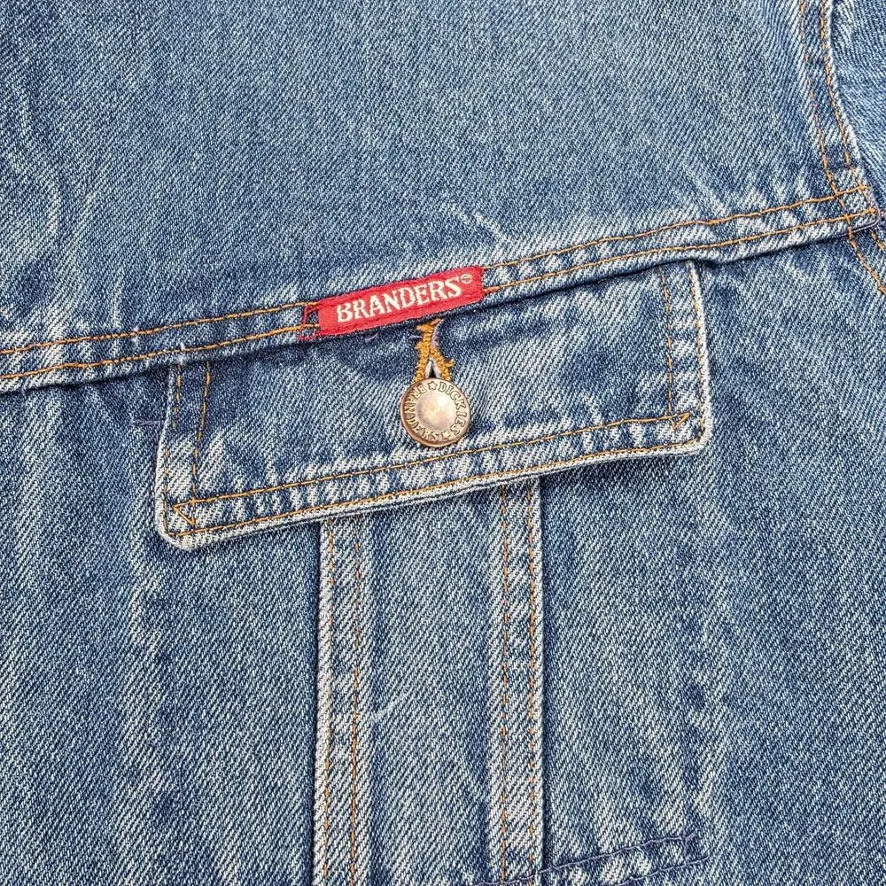 Dickies Branders Denim Jacket Mens XXL Blue Trucker Vintage Distressed Workwear